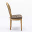 Chaises de salle à manger de style campagnard français, dossier ovale, revêtement en bois massif et coussin à ressorts en S, ensemble de 2-784904133-784904139