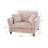 Chenille Upholstered Accent Chair-1444917706