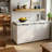 25 Cu.Ft. Double Door Chest Freezer Display Freezer In White With Wheels And Saft Lock