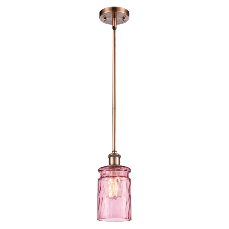 Barner 1 - Light Single Pendant, Clear, No Bulb Included, Antique Copper