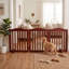 Barrière de chien autoportante pliable en bois-134283878-134283879