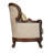 Advaith 46" Wide Velvet Armchair in Beige/Walnut
