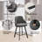 Bar Stools Set of 2/3/4, 26/30" Swivel High Back Bar Height Bar Stools-1084916211-1084916174-1084916172