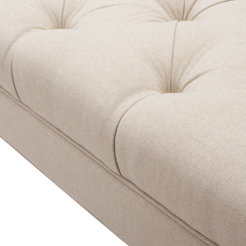 Banc Lucien, Ciel beige neutre, Noir