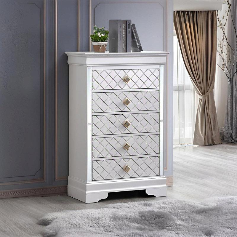 Commode, blanc perle