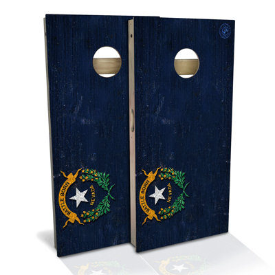 Nevada Flag Cornhole Board Set | Includes (2) Boards, (8) Bags & Optional Accessories