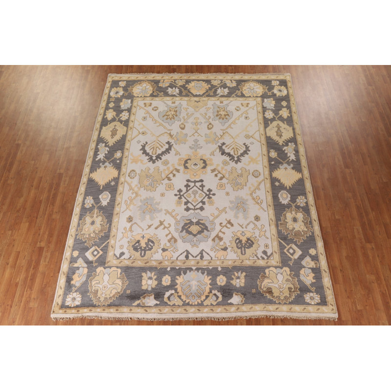 Tapis floral floral Oushak 9 x 12