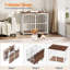 Foliding Dog Crate Furniture, Dog Kennel Indoor With Flip-up Top