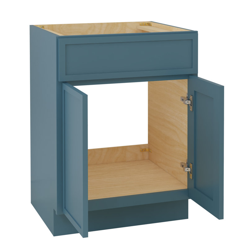 Base de meuble-lavabo simple 24 po seulement, Sarcelle