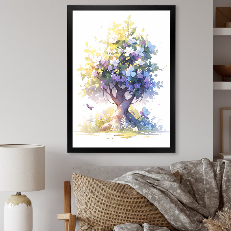 «A Gardens Flower Grace III», reproduction sur toile, Cadre simple noir, H 32 po x l 24 po x P 1 po