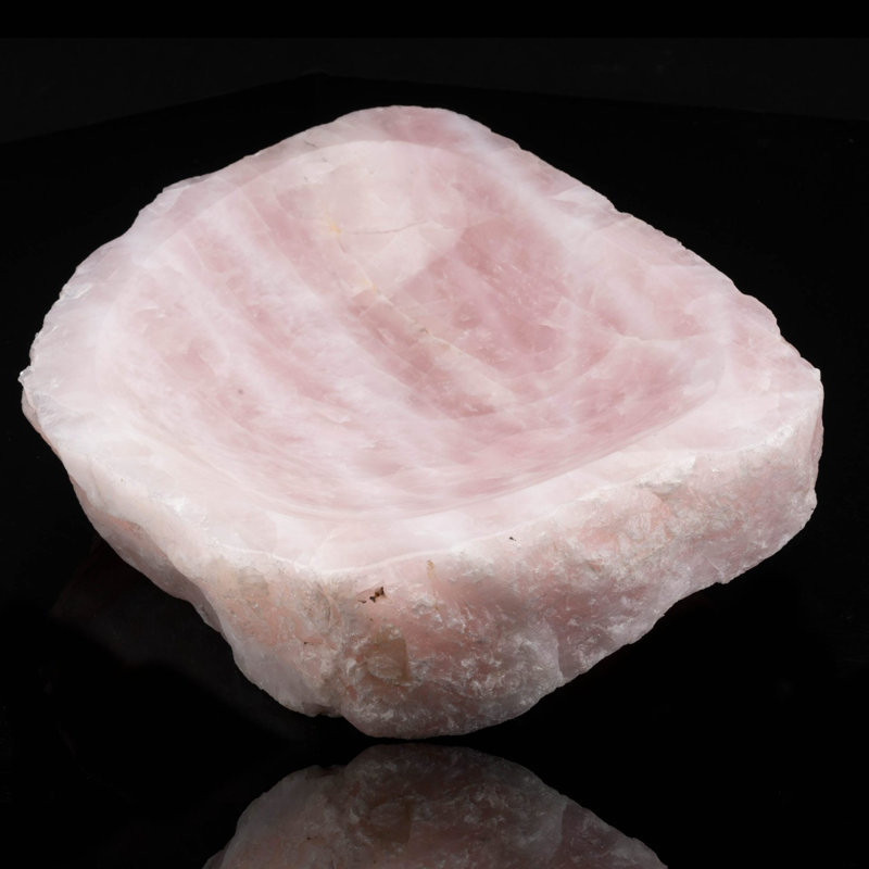 Bol en quartz rose du Brésil / 18 lb