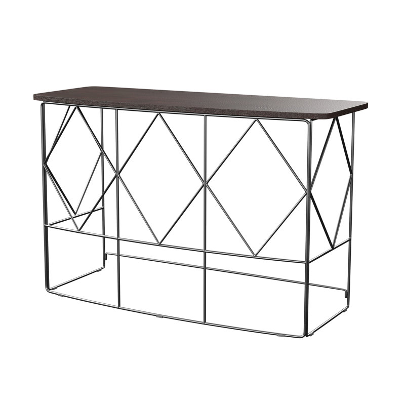 47.25'' Console Table, Dark Walnut/Black