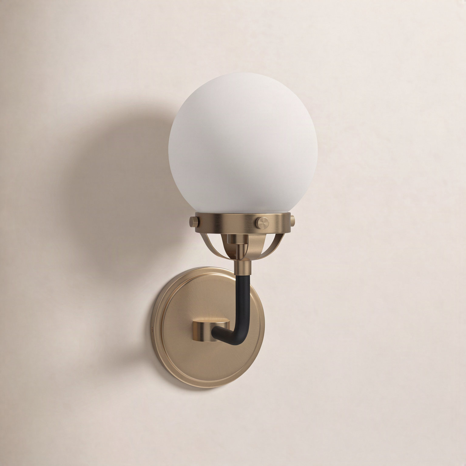 Newport Single Light Armed Sconce, No, Satin Bronze