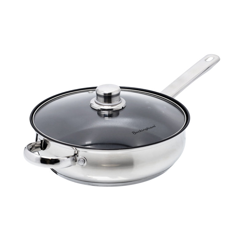 Buckingham Deep Induction Sauté Pan Stainless Steel, 9.5cm H x 48cm W x 24cm D