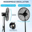 20" Oscillating Metal Stand Stand Fan
