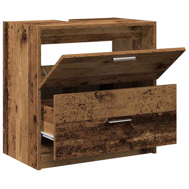 59Cm Single Bathroom Vanity Base Only, Old Wood