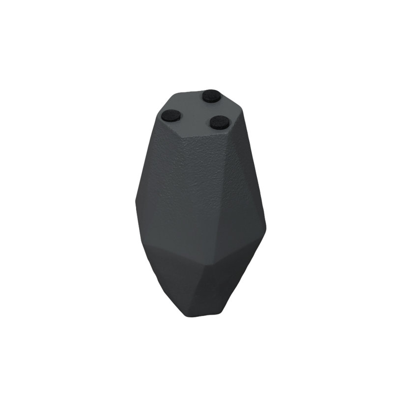 Vase de table Fairlin, Gris, H 6 po x l 1,5 po x P 1,5 po