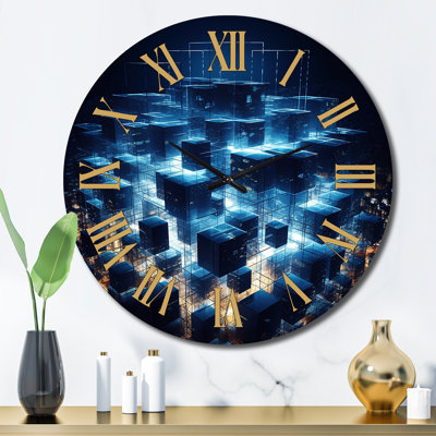 Horloge murale 3D Cityscape