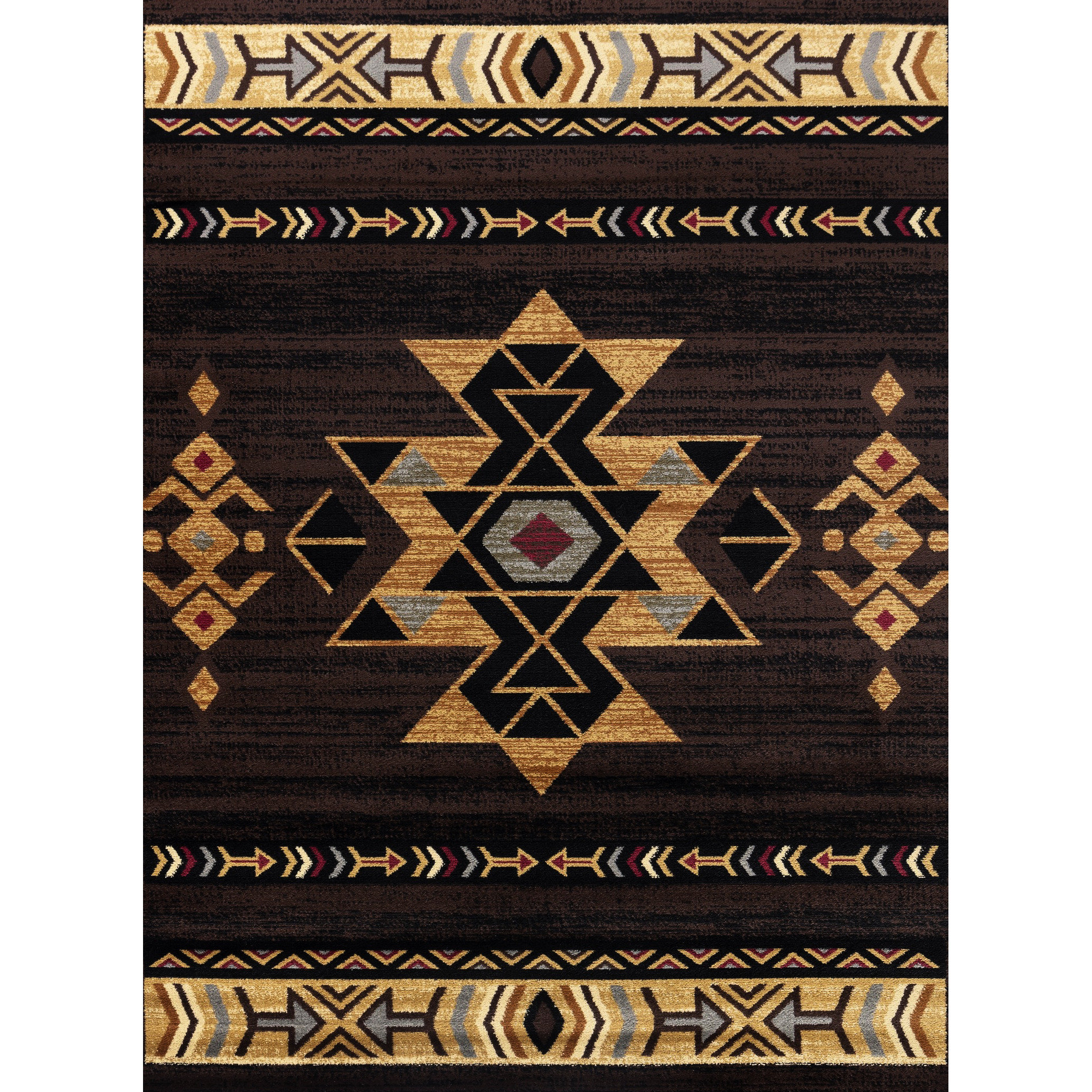 Union Rustic Area Rug In Brown, 2' X 3', Polypropylene, Stain ...