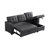 Upholstered Pull Out Sectional Sofa With Chaise-732438928