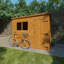 Solid Wood Shiplap Pent Garden Shed-121676397