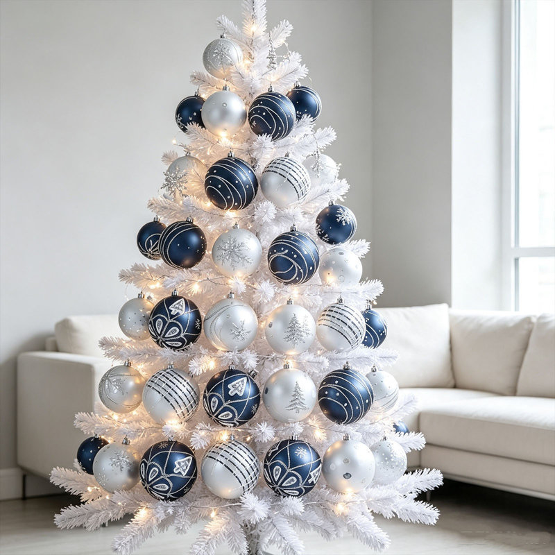Décorations de Noël - Ensemble de 16 boules décoratives à suspendre pour sapin de Noël, brillantes et festives. Idéales pour décorer votre intérieur.