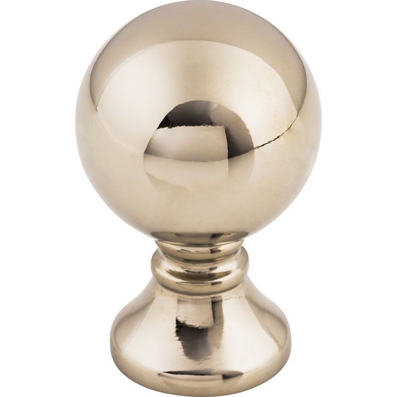 Kara 1" Diameter Round Knob, Polished Nickel