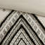 Ensemble de courtepointe 3 pièces en lin et coton - double / grand, imprimé à losanges noirs avec bordure texturée en chenille pour un élégant édredon élégant et chaleureux-120944729
