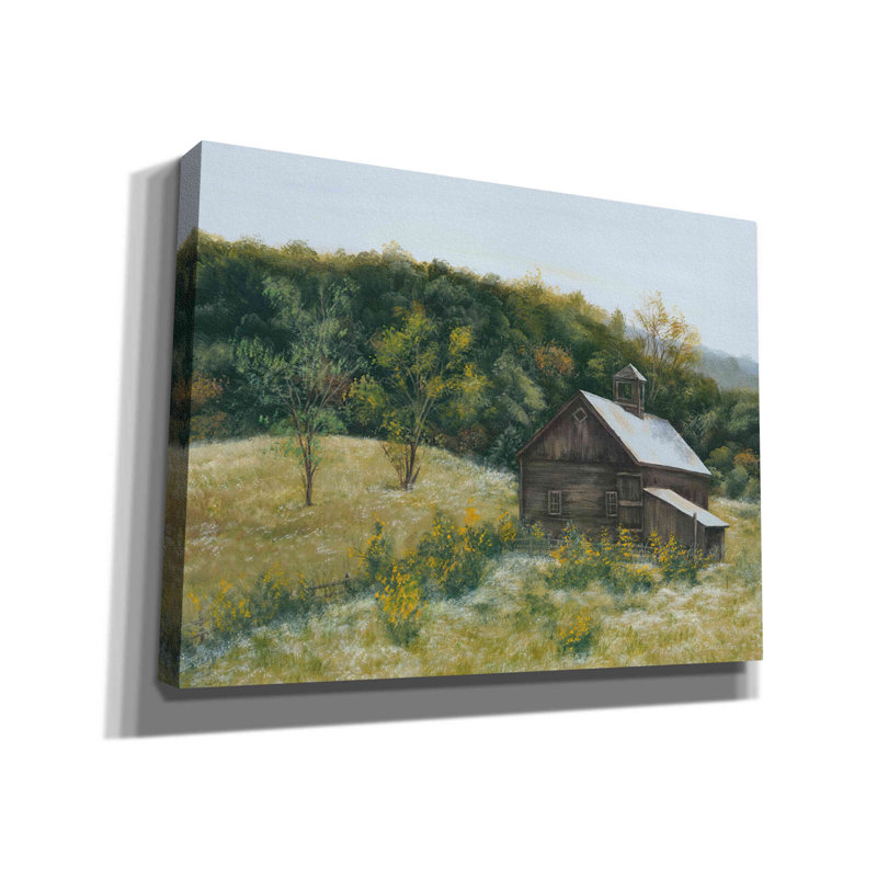 «Barn in Vermont» par Pam Britton, art mural sur toile, H 12 po x l 16 po x P 0,75 po