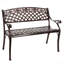 Banc de jardin en fonte d'aluminium Caffey