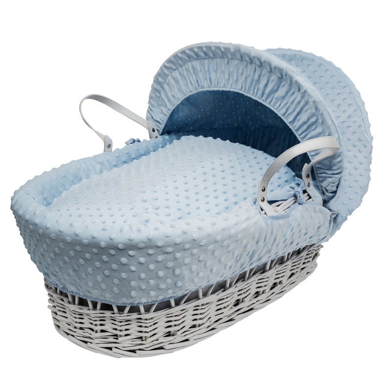 Moses Basket with Bedding with Mattress, Blue