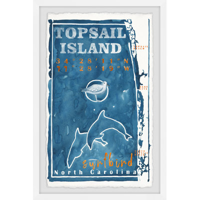 «Topsail Island» - Cadre photo avec impressions sur papier