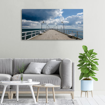 Pier In Orłowo - Wrapped Canvas Print