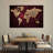 Maroon World Map Canvas Print-711803362