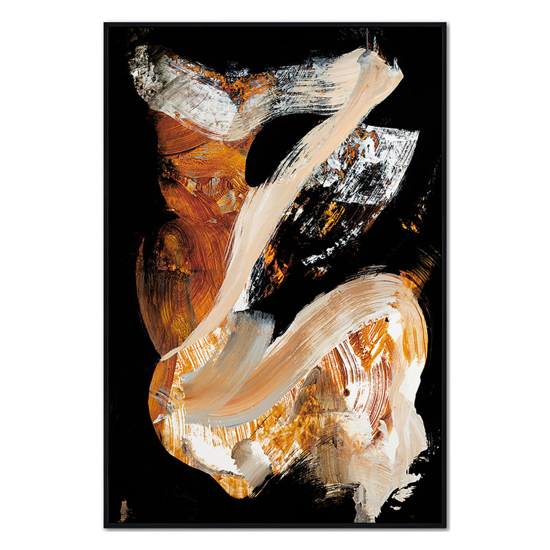 Bonfire 2 Print by Ngo, PC, Black Floater Framed