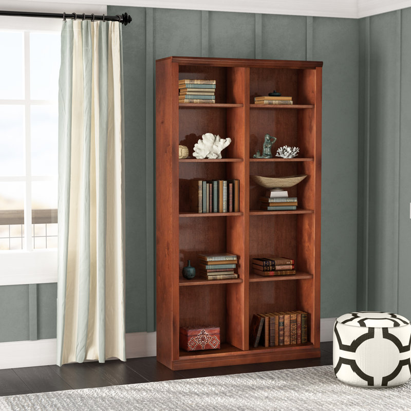 Bibliothèque standard en bois massif Didier, H 60 po x l 45 po x p 13,75 po, Aucun, Sauge d'automne