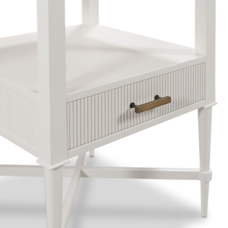 Thornapple 1 - Drawer Nightstand, White Dove