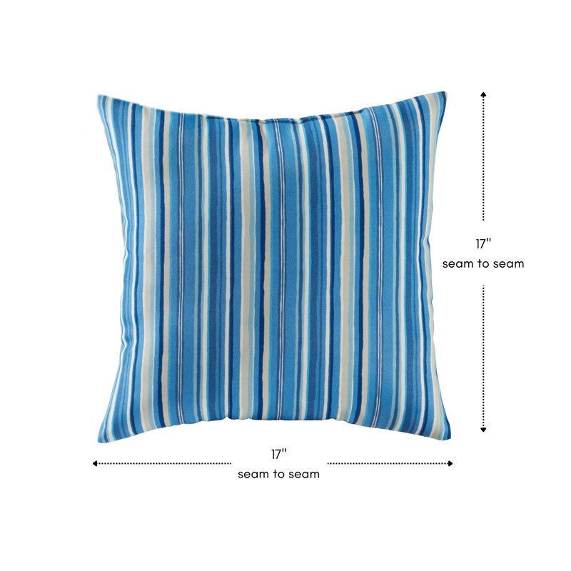 Covington Outdoor Square Pillow Cover & Insert, Sapphire