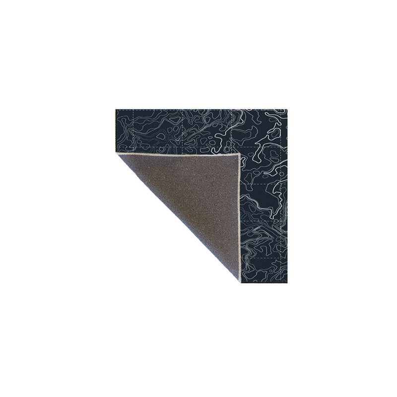 Tapis noir lavable à rayures, Sous-tapis rectangulaire 2 pi 4 po x 3 pi 11 po