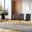 Ensemble de 4 chaises de salle à manger modernes en polyuréthane avec dossier ergonomique à boucle et pieds en métal