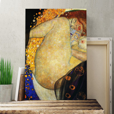 Danae (1) by Gustav Klimt - Wrapped Canvas