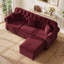 Canapé capitonné en velours 82,6 po Chesterfield-1630071710