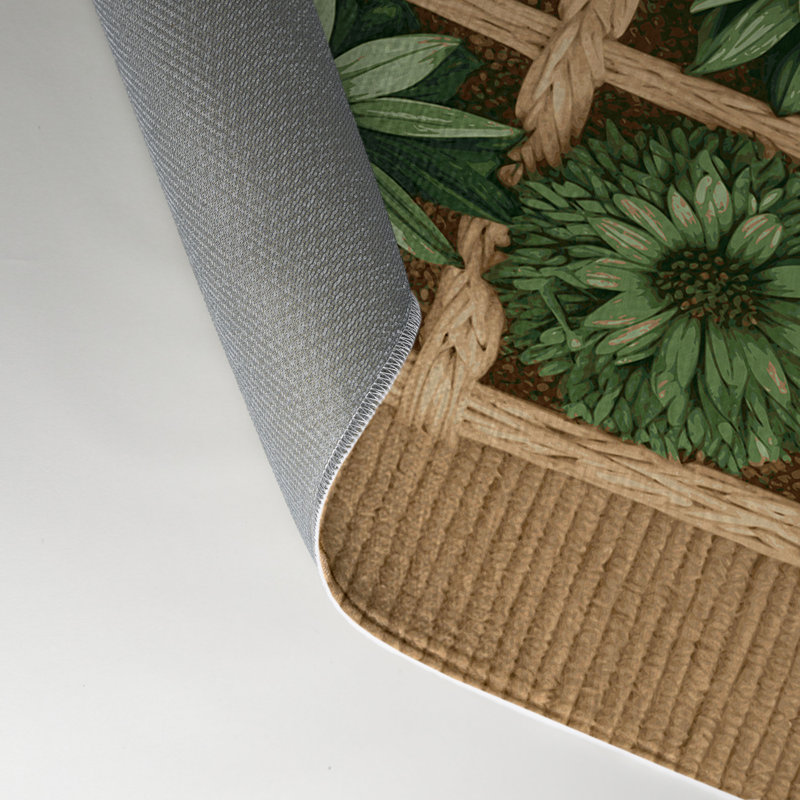 Nature Green Indoor and Outdoor Area Rug, Rectangle 3' x 5'