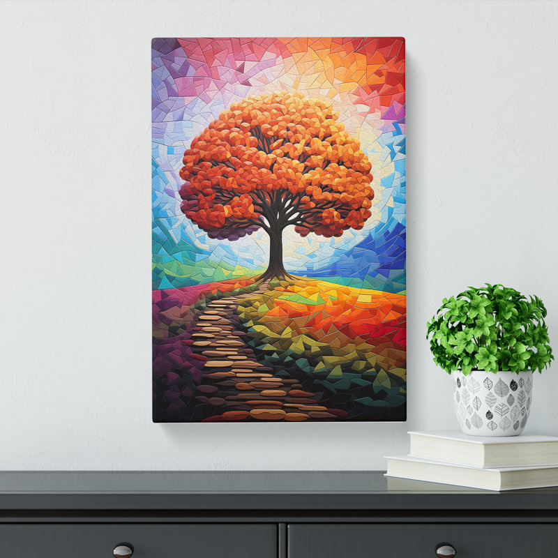 Oak Tree Colour Field - Wrapped Canvas