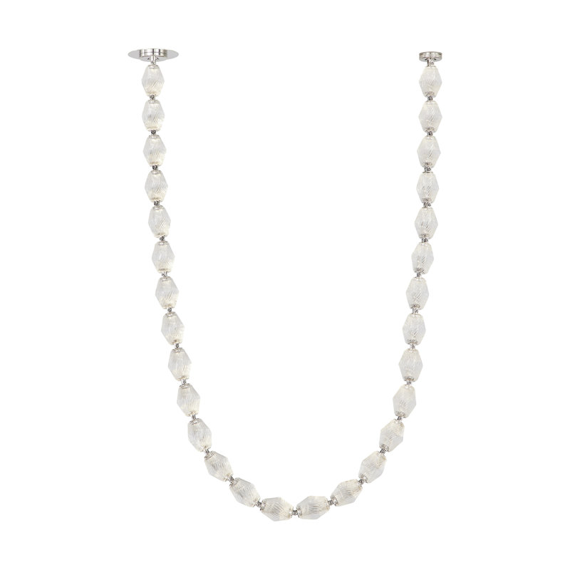 Collier 240 Chandelier, 89.7" H x 2" W x 2" D, Polished Nickel