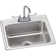 Lustertone 22" L x 19.5" W Drop-in Sink with Faucet