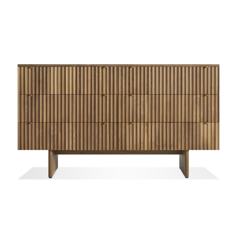 Murmur 6 Drawer Dresser, Walnut Brown