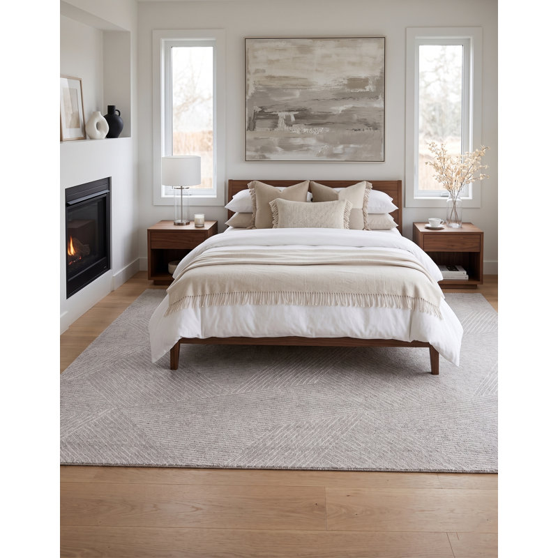 Marut Handmade Wool Geometric Area Rug, Rectangle 5' x 8'