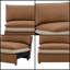 Fauteuil d'appoint moderne surdimensionné - Coussin double confort Cloud Comfort (orange foncé)-1115831219