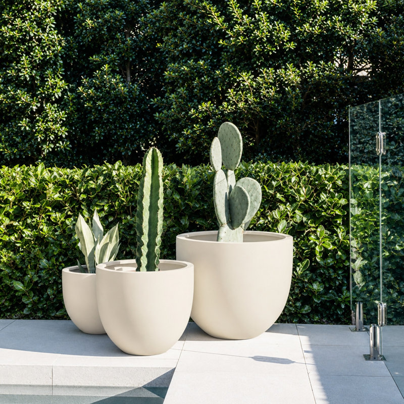 Dorlis Handmade Pot Planter, 10" H x 12" W x 12" D, Linen